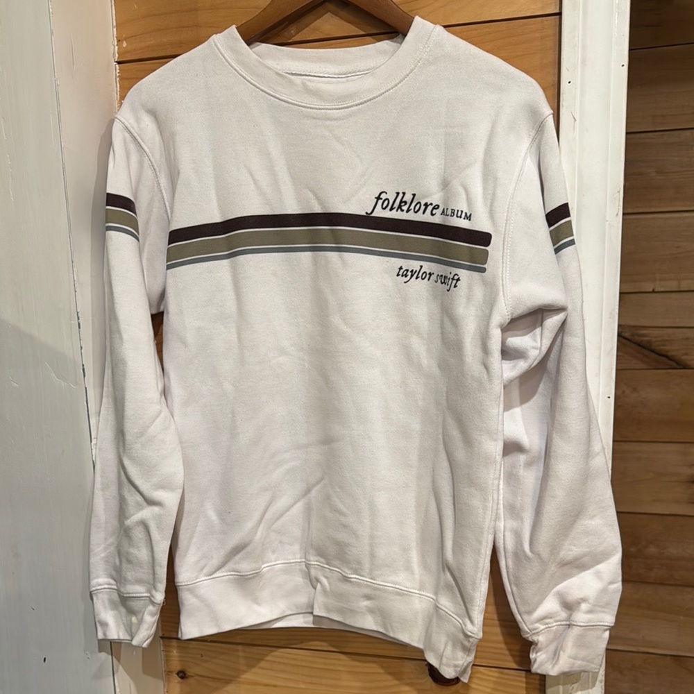 TAYLOR SWIFT Folklore Album Cliffside Hoax Crewneck Pullover Sweater Sweatshirt